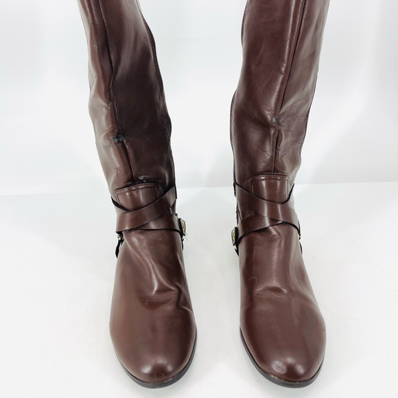 ✨*Flawed*Target Merona Brown Riding Style Knee High Boots Equestrian - Picture 9 of 16
